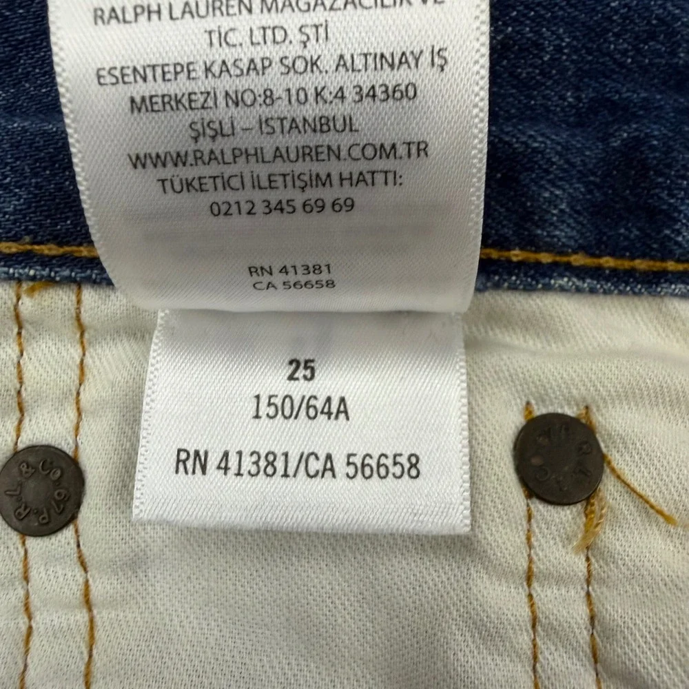 Polo Ralph Lauren Crosby Relaxed Shorts Women 25 Blue Distressed Denim Cutoff